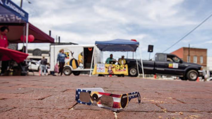 The Wills Point Chamber of Commerce hosted the Eclipse on the Bricks Festival, an event highlighting the historial Total Solar Eclipse. The event included a Kid Zone bounce house area for the kids, a car show, retail vendors, art show and family friendly events throughout the day. Additional photos will be in next week’s edition of the Wills Point Chronicle. Photo by Faith Caughron