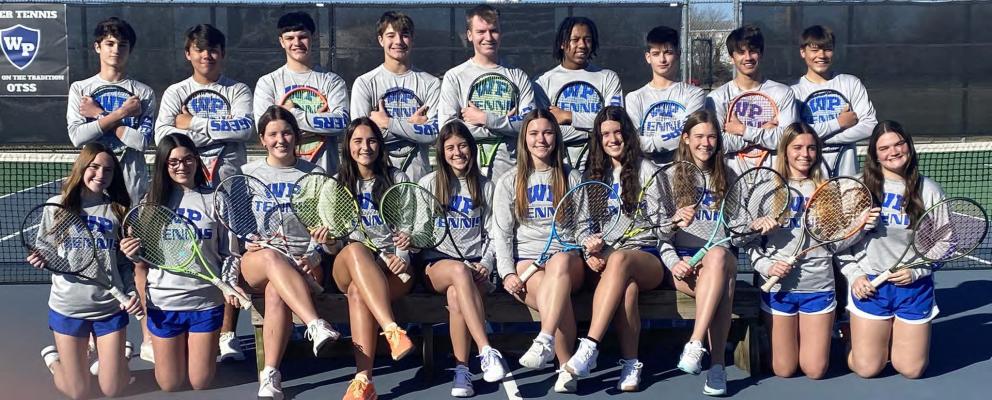 Wills Point Tiger Tennis placed 4th out of 34 teams at the Tim King Invitational. Photo courtesy of the Wills Point Tiger Tennis Facebook page
